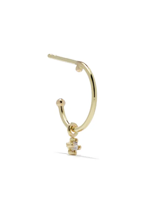 Wouters & Hendrix Gold 18kt diamond Hoop earring Gold O1DCA1MWYGHALF