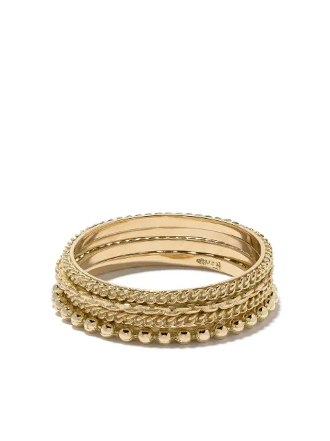 Wouters & Hendrix Gold 18kt gold four rings set Metallic R150YG