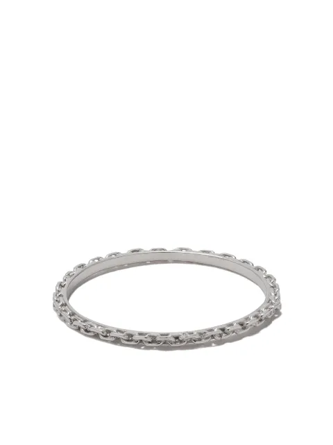 Wouters & Hendrix Gold 18kt white gold Trace Chain ring Silver R137WG