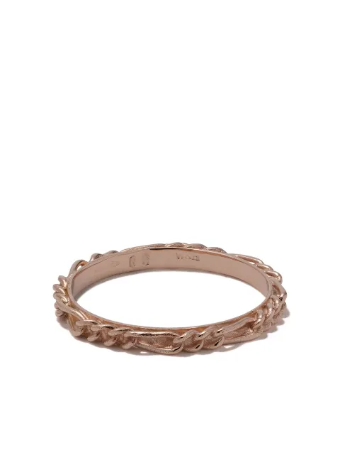 Wouters & Hendrix Gold 18kt rose gold Figaro Chain ring Pink R135PG