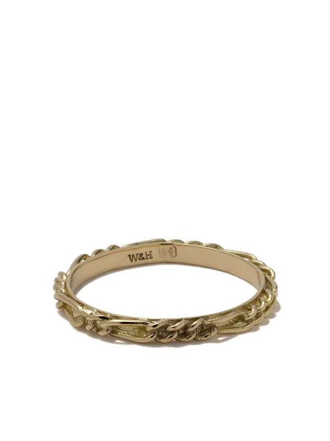 Wouters & Hendrix Gold 18kt yellow gold Figaro Chain ring Gold R135YG