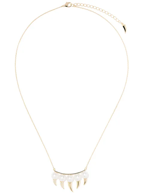 TASAKI 18kt yellow gold Danger Fang Akoya pearl and diamond necklace Gold P15641Y