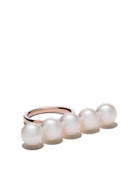 TASAKI 18kt rose gold Balance signature ring Pink R4398S