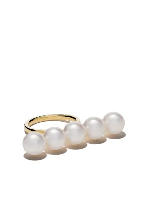 TASAKI 18kt yellow gold Collection Line Balance Signature ring Gold R4398Y