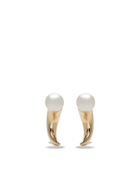 TASAKI 18kt yellow gold Danger Horn pearl earrings Gold E3658Y