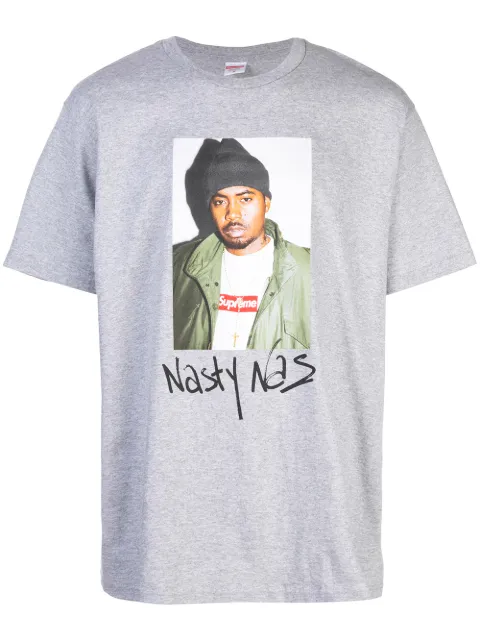 Supreme Nasty Nas print T-shirt Grey SU1941