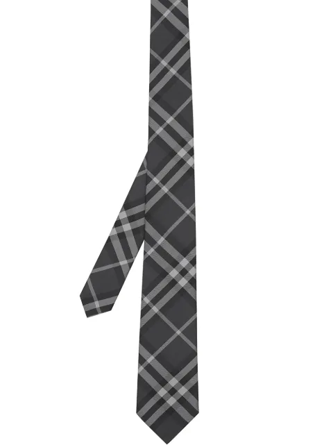 Burberry Check silk tie Grey 8017265
