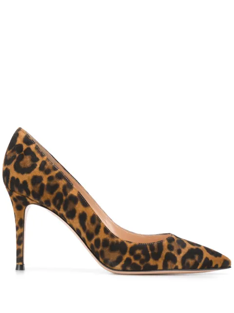 Gianvito Rossi Gianvito 85mm leopard-print pumps Brown G2458085RICCMD