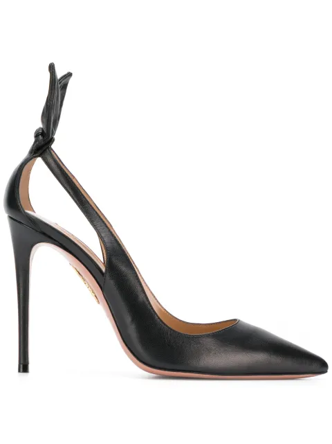 Aquazzura 105mm bow tie pumps Black DENHIGP0NAP000