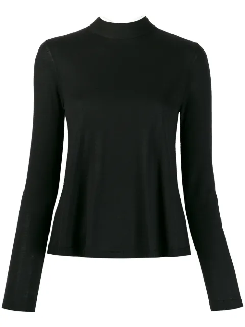 RED Valentino ribbed high neck jumper Black RKCB434A7