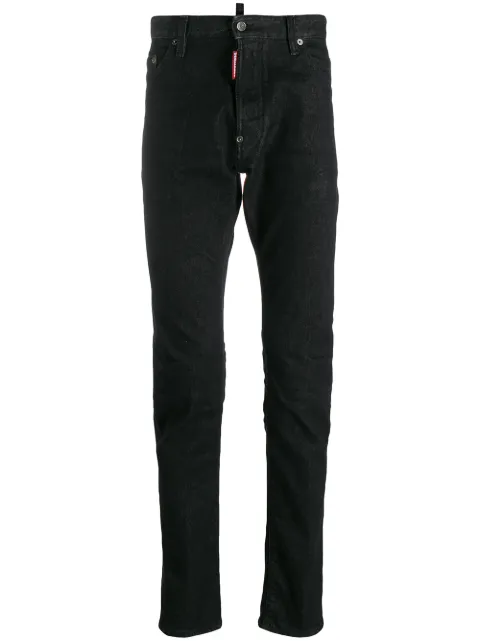 DSQUARED2 mid-rise slim-fit jeans Black S74LB0575S30666