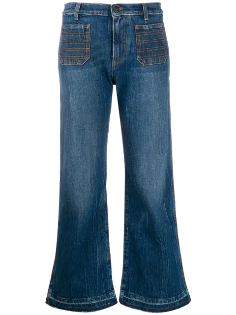 Philosophy Di Lorenzo Serafini cropped flare jeans Blue A0313730