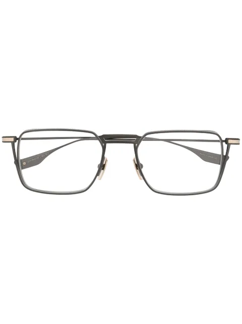 Dita Eyewear square frame glasses Metallic DTX125