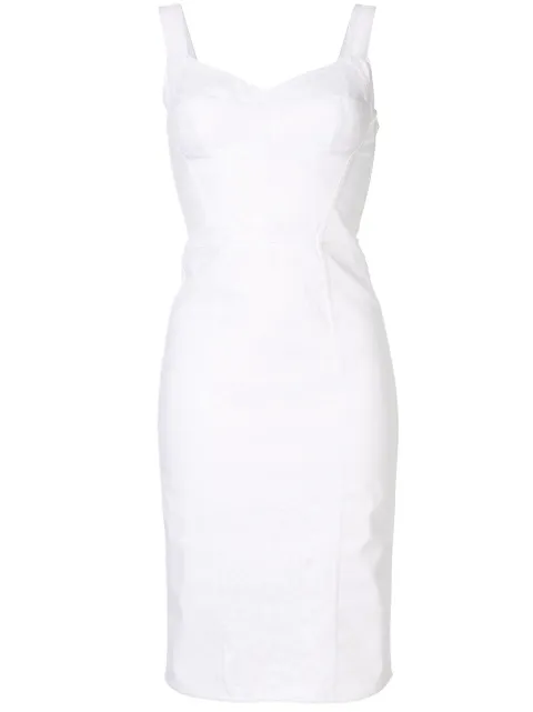 Dolce & Gabbana corset bustier midi dress White F63G9TG9798