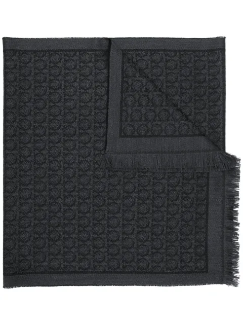 Ferragamo Gancini scarf Black 718386