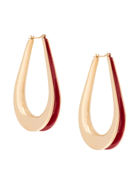 Annelise Michelson Ellipse M enamel hoop earrings Gold EE4ELLIPSE