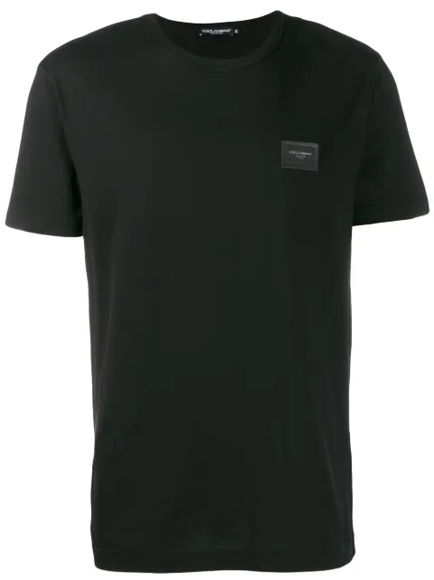 Dolce & Gabbana logo-tag cotton T-shirt Black G8KJ9TFU7EQ