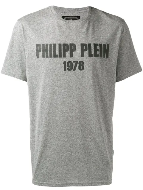 Philipp Plein logo print T-shirt Grey F19CMTK3594PJY002N