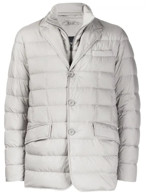 Herno single-breasted padded jacket Grey PI001ULE19288