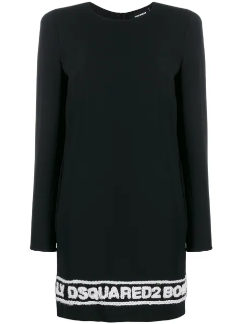 DSQUARED2 logo hem dress Black S75CV0121S52079
