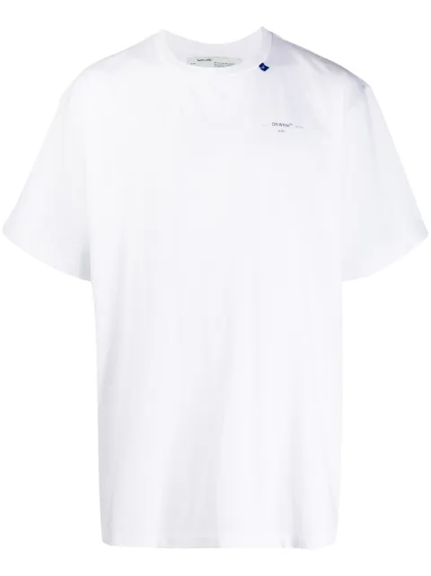 Off-White unfinished short-sleeve tee White OMAA038E191850030191