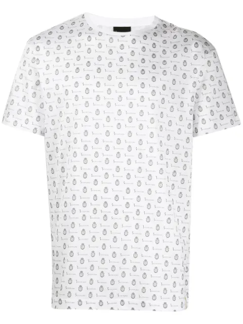 Billionaire logo print T-shirt White MTK3566BTE014N