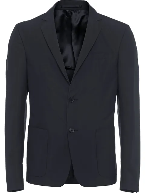 Prada technical poplin single-breasted jacket Black SD081S1911S5X