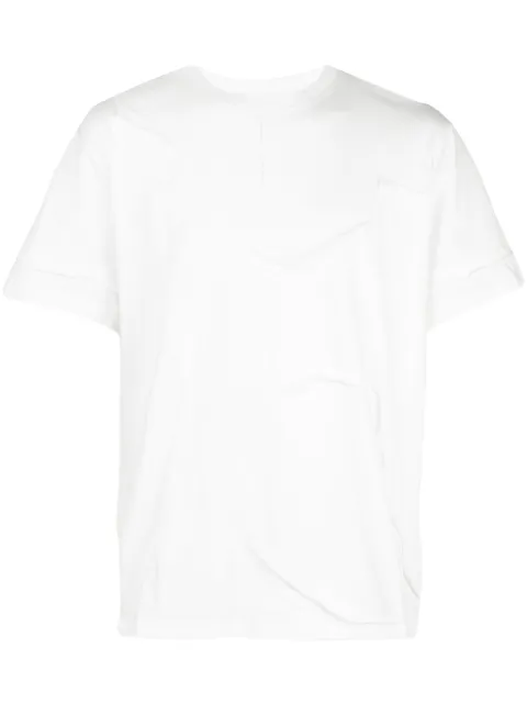 Mostly Heard Rarely Seen Cut Me Up drop shoulder T-Shirt White MH08AIT15