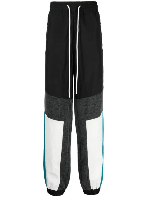 God's Masterful Children geometric panelled track pants Black GMC08AIB31