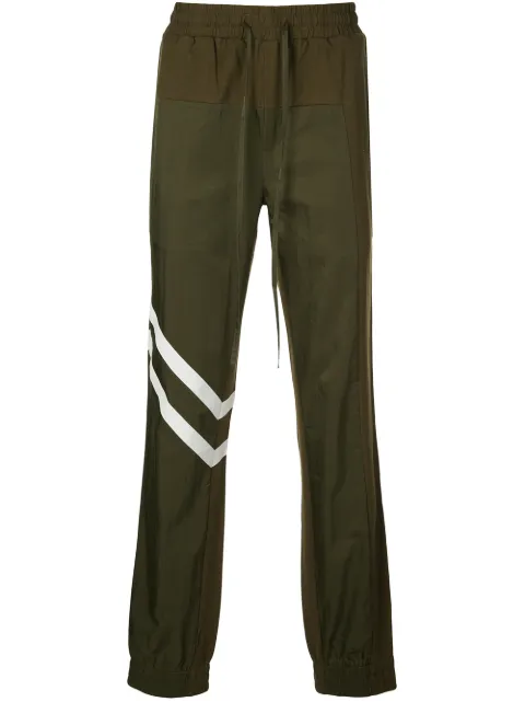 God's Masterful Children geometric panelled track pants Green GMC08AIB26