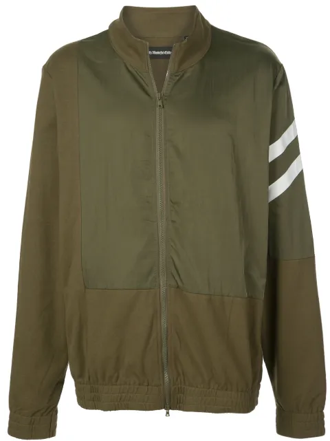 God's Masterful Children geometric panelled bomber jacket Green GMC08AIX26