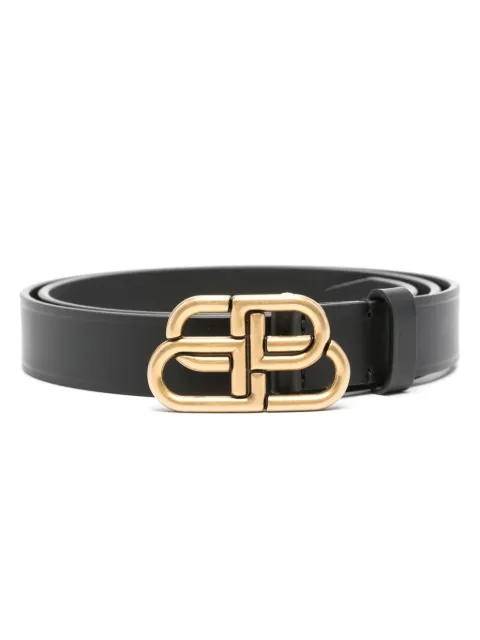 Balenciaga BB leather belt Black 5816901CH04