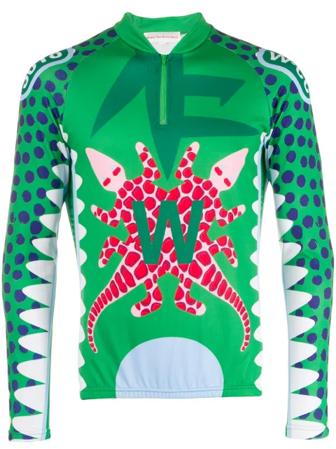 Walter Van Beirendonck Pre-Owned 2014/15's Crossed Crocodiles Growl cycling T-shirt Green WVBXHOL074