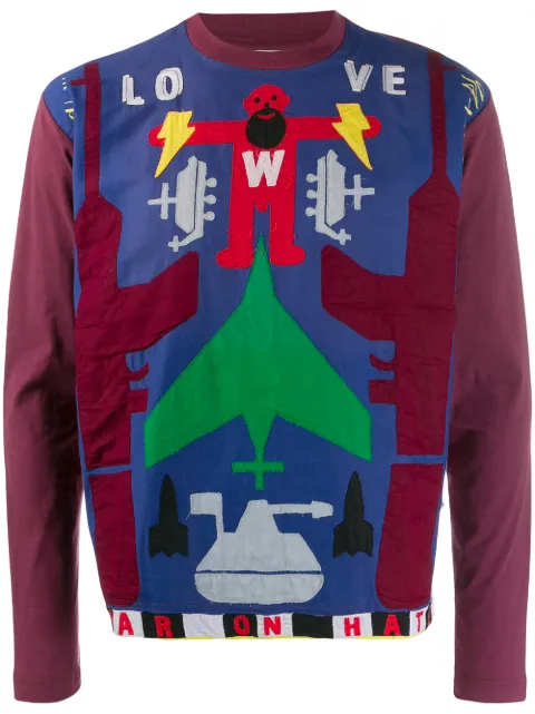 Walter Van Beirendonck Pre-Owned 2010-2011 Take A W-Ride long-sleeved T-shirt Red WVBXHOL058