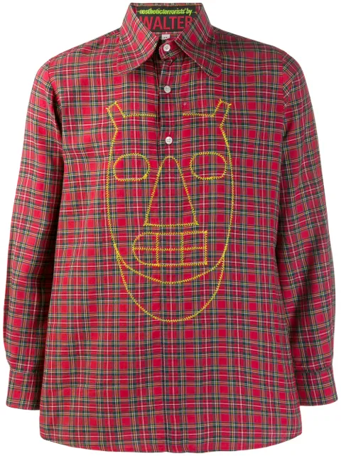 Walter Van Beirendonck Pre-Owned 2003/04's Pixidust checked shirt Red WLT226A