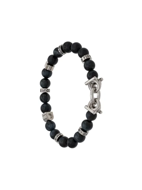 Ferragamo elasticated bracelet with Gancini Blue 770150