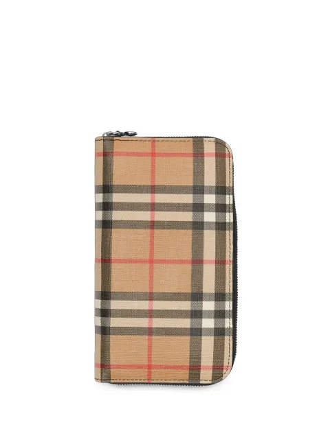 Burberry Vintage-Check zip-around wallet Neutrals 8015118