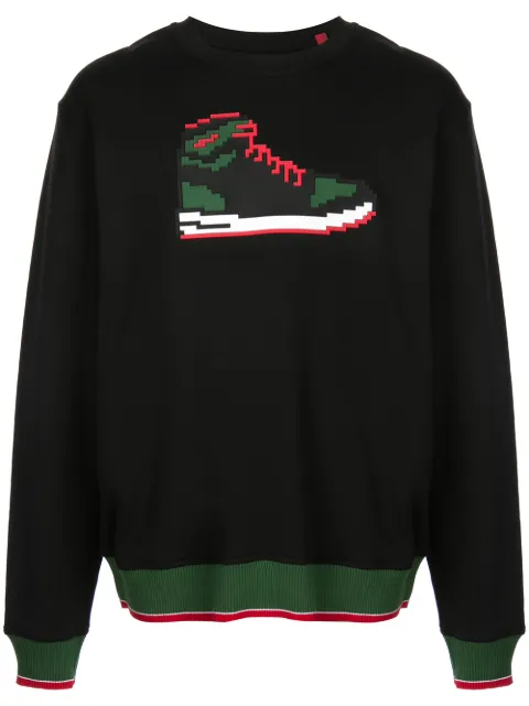 Mostly Heard Rarely Seen 8-Bit Red Sneak sweatshirt Black MHEB08AIK16