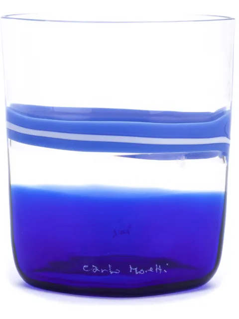 Carlo Moretti striped glass Blue 149974CT