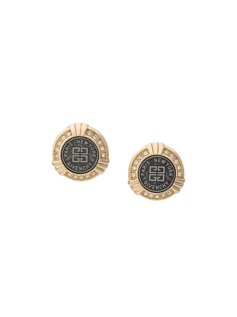 Givenchy Pre-Owned 1980's Art-deco style earrings Gold ER018206
