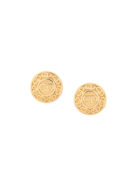 Christian Dior Pre-Owned 1990's monogram earrings Gold ER017582