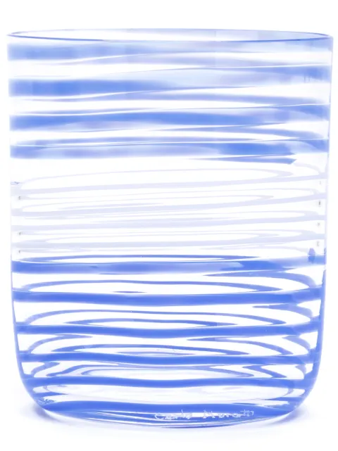 Carlo Moretti Bora striped glass Blue 99741