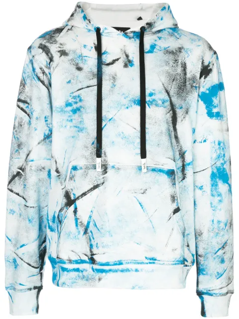 Haculla hand painted hoodie Blue HA08AIKH41B