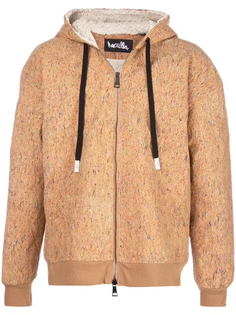 Haculla drop shoulder illustrated hoodie Brown HA08AIKH40