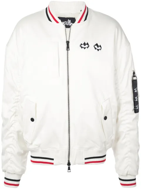Haculla embroidered bomber jacket White HA08AIX33