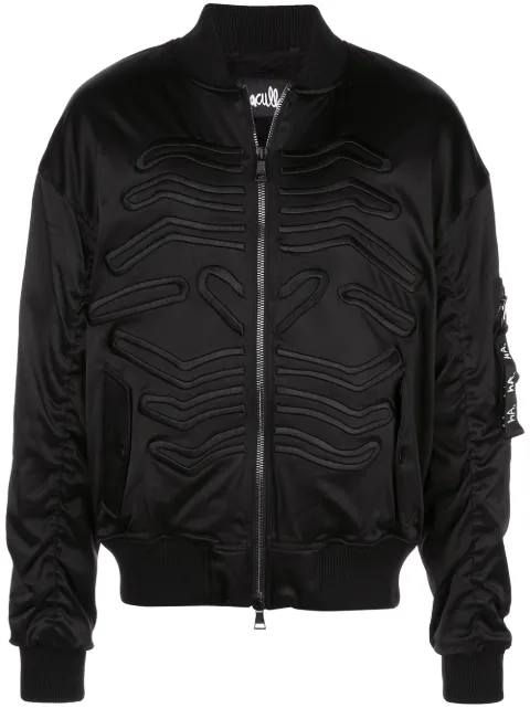 Haculla embroidered bomber jacket Black HA08AIX32