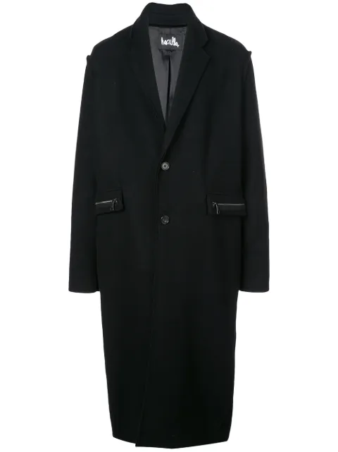 Haculla Dracula single-breasted coat Black HA08AIX18A
