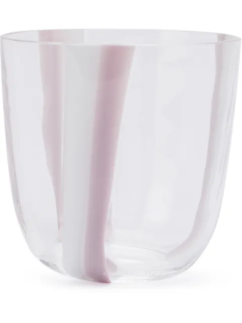 Carlo Moretti striped drinking glass Purple 162021