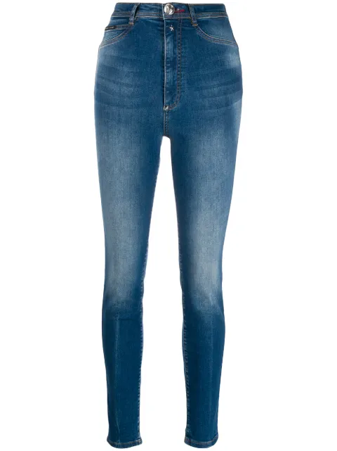 Philipp Plein high waist jeggings Blue A19CWDT1288PDE004N