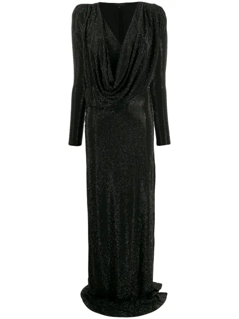 Philipp Plein crystal embellished gown Black A19CWRG1354PTE003N